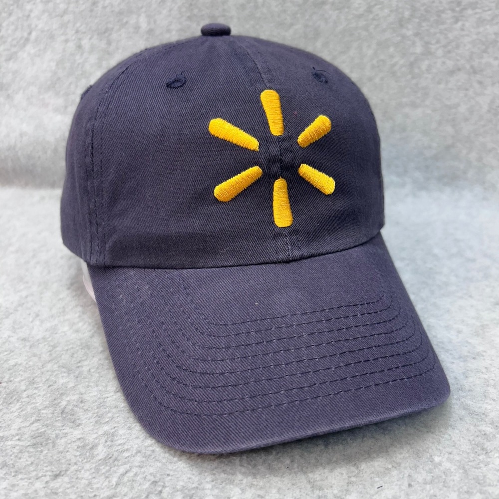 Walmart Spark Logo Mens Navy Blue Walmart Baseball Hat Employee Uniform OSFM